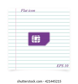 Flat sim card illustration.