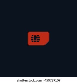 Flat sim card illustration.