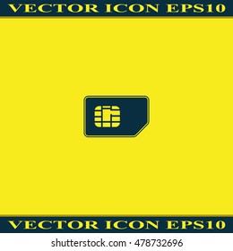 Flat sim card illustration.