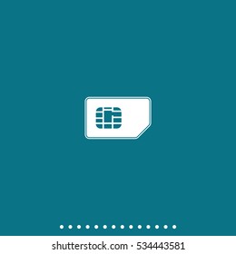 Flat sim card illustration.