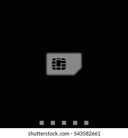 Flat sim card illustration.