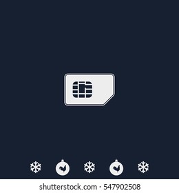 Flat sim card illustration.