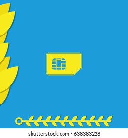 Flat sim card illustration.