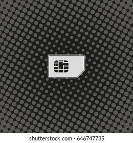 Flat sim card illustration.