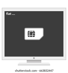 Flat sim card illustration.