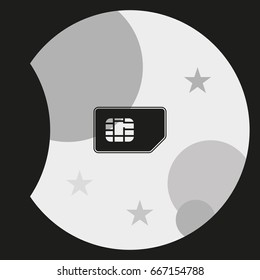 Flat sim card illustration.