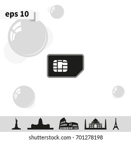 Flat sim card illustration.