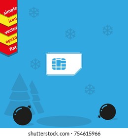 Flat sim card illustration.