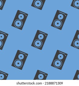 Altavoz acústico sencillo y plano, diseño de iconos de altavoz sin problemas.