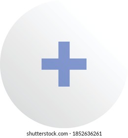 Flat Simple Addition Plus Icon Illustration