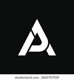 Flat simple Aj or Ja logo for stock market, finance, business branding, and professional use.