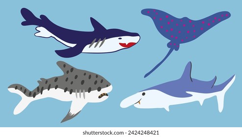 flat simple animal collection in vector.Template for logo poster icon for application and website. A series of animal images in flat style