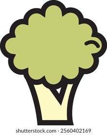 Flat and Simple Broccoli Vector Icon