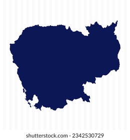 Flat Simple Cambodia Vector Map, can be used for business designs, presentation designs or any suitable designs.
