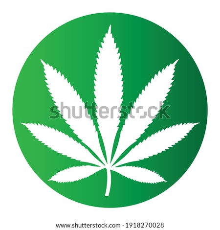 Flat and simple cannabis icon design concept