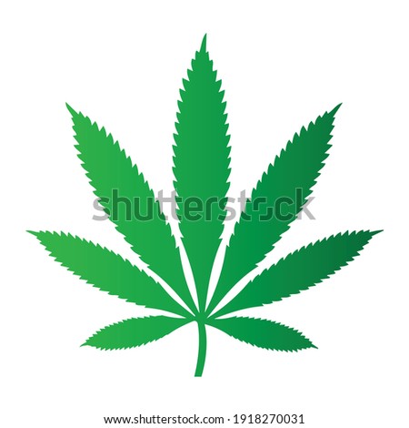 Flat and simple cannabis icon design concept