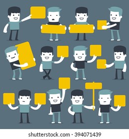 Flat Simple Characters two friends for use in design