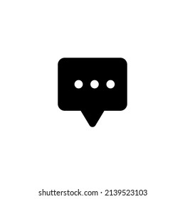 Flat, simple chat icon. Chatting, comment, message, icon.
