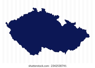 Flat Simple Czech Republic Vector Map, can be used for business designs, presentation designs or any suitable designs.