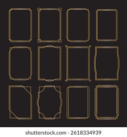 Flat simple design picture frame set