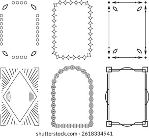 Flat simple design picture frame set