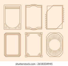 Flaches, einfaches Design-Bilderrahmen-Set
