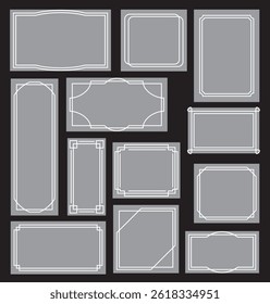 Flat simple design picture frame set