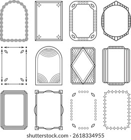 Conjunto de marco de imagen de diseño simple plano