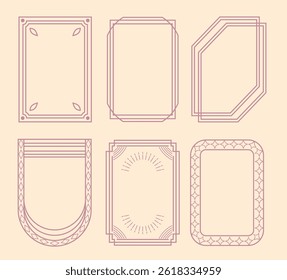 Flat simple design picture frame set