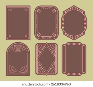 Flat simple design picture frame set