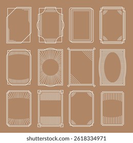 Conjunto de molduras simples de desenho plano