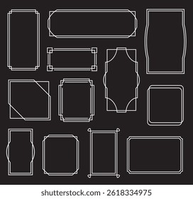 Flaches, einfaches Design-Bilderrahmen-Set