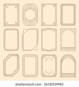 Flat simple design picture frame set