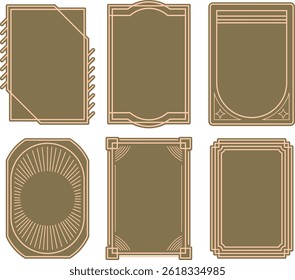 Flat simple design picture frame set