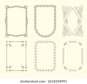 Flat simple design picture frame set