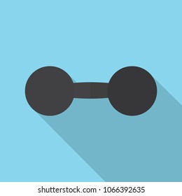 Flat Simple Dumbbell Icon