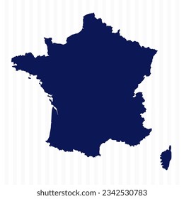 Flat Simple France Vector Map, kann für Geschäftsdesigns, Präsentationen oder alle geeigneten Designs verwendet werden.