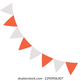 Piso y simple garland rojo y blanco (gris)