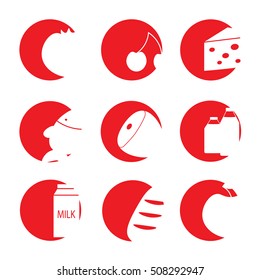 Flat simple icon food and drink.