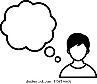 Flat simple icon of human