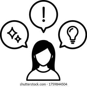 Flat simple icon of human