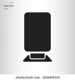 flat simple icon vector - illustration of outdoor billboard citylight mockup icon vector