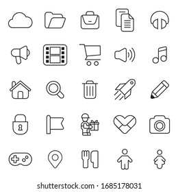 Flat simple icons. modern icons for mobile interface