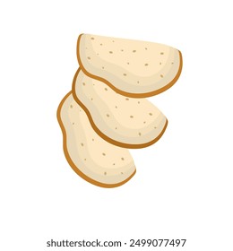 Flat Simple Illustration Of Bread