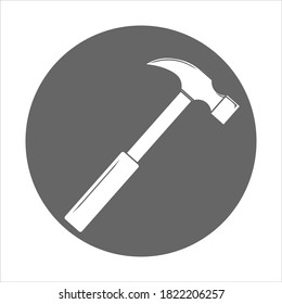 Ilustración simple plana de martillo simple para web y aplicación