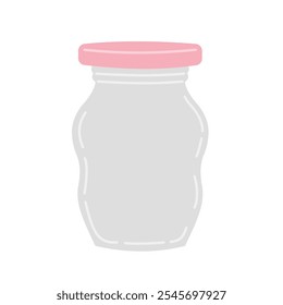 Flat Simple Illustration Of Jar