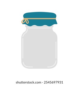 Flat Simple Illustration Of Jar