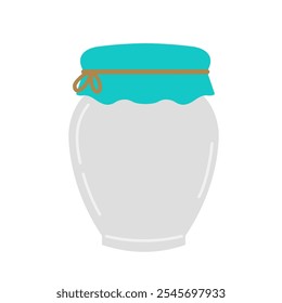 Flat Simple Illustration Of Jar