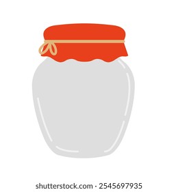 Flat Simple Illustration Of Jar