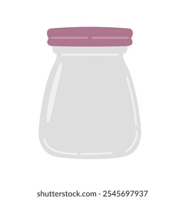 Flat Simple Illustration Of Jar